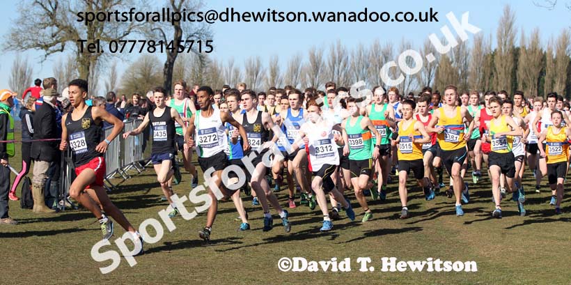 Mens under-17s Inter Counties Cross Country,  Cofton Park, Birmingham. Photo: David T. Hewitson/Sports for All Pics